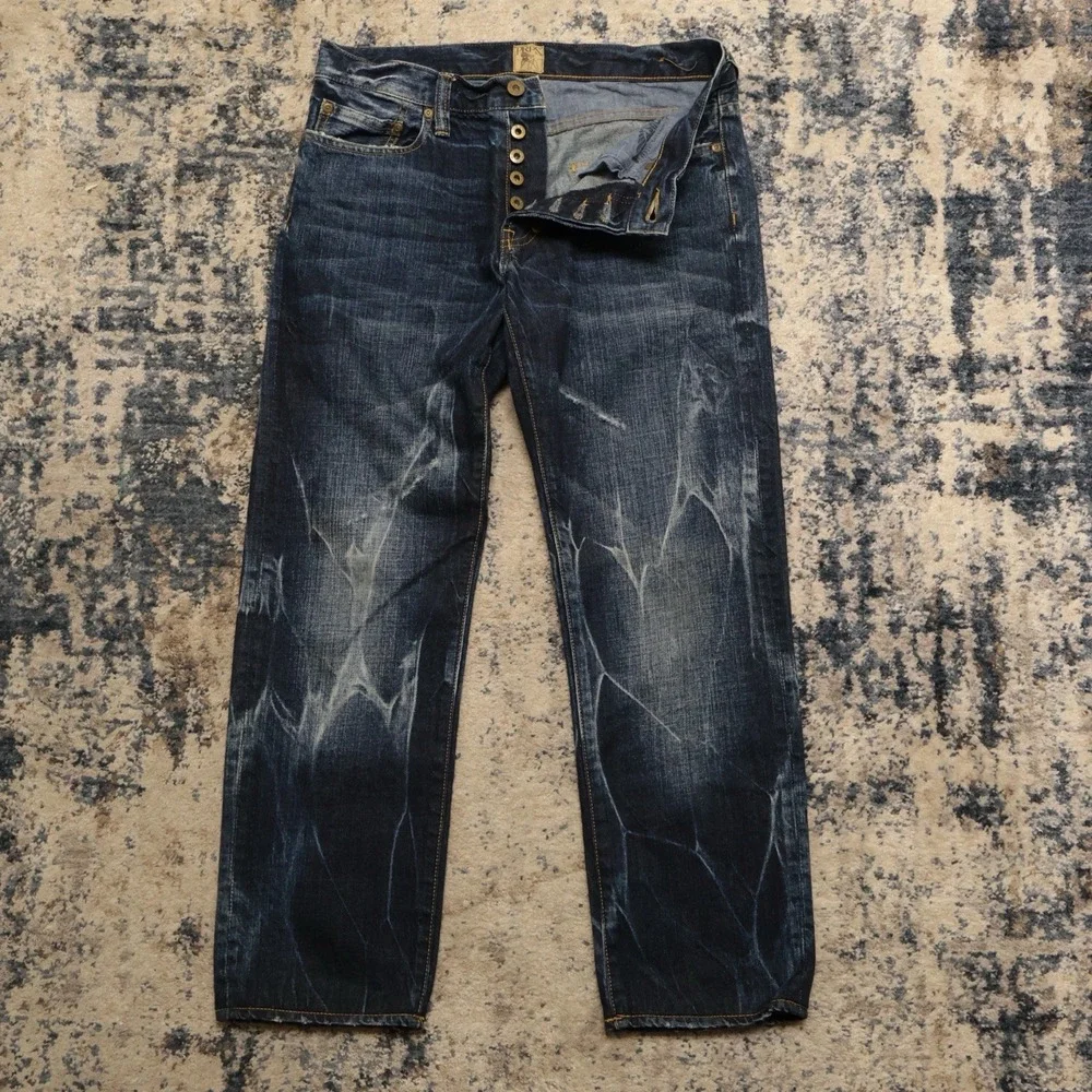 PRPS Rambler Lightning Spiderweb Bleed Wash Denim Japanese Jeans Pants